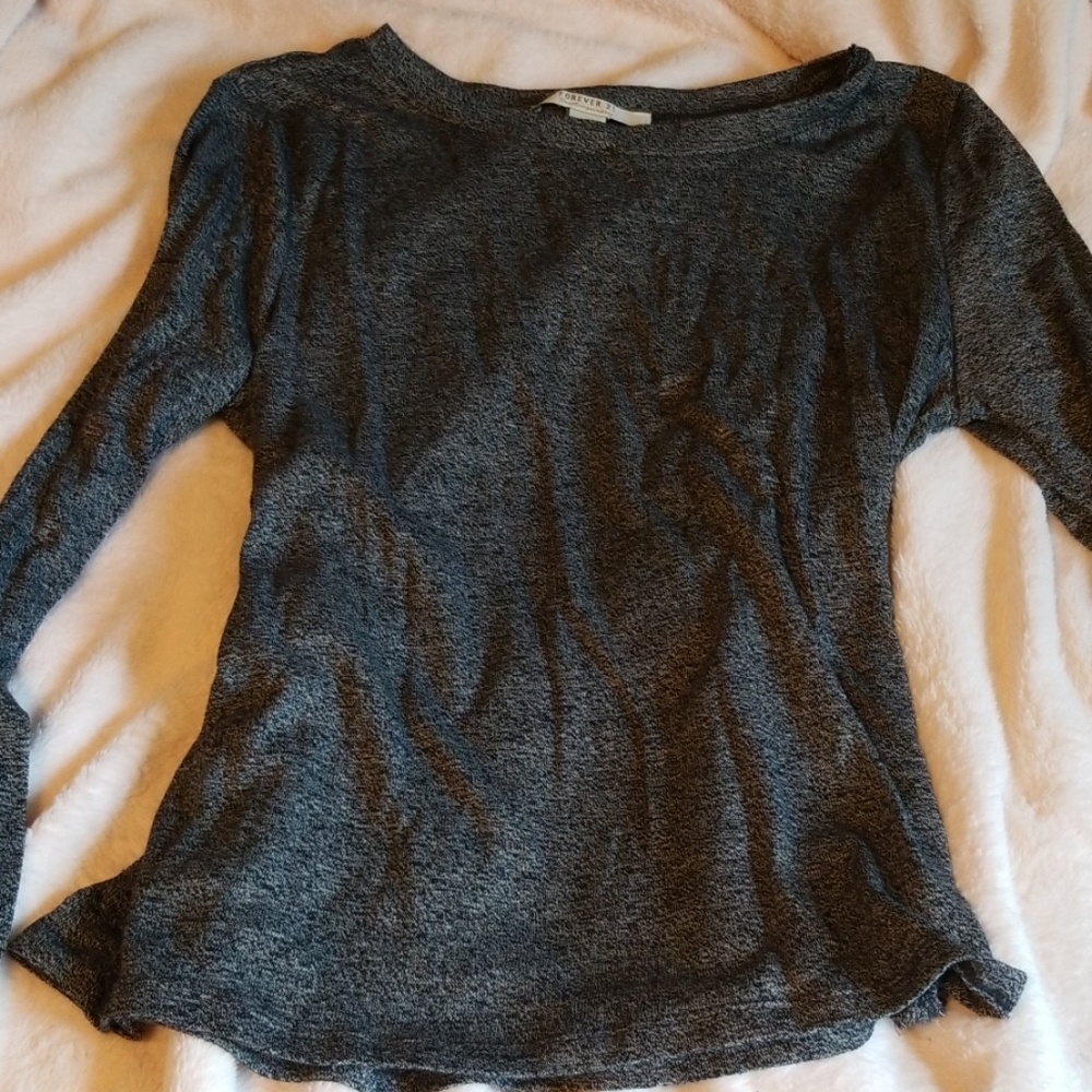 F21 Gray long sleeve shirt